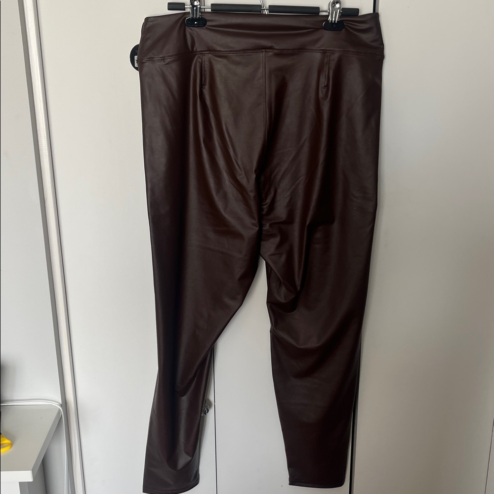 OFFLINE Leather High-Waist Leggings - Brown